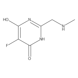 5-Fluoro-6-hydroxy-2-[(methylamino)methyl]-3,4-dihydropyrimidin-4-one结构式