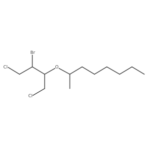 2-[(3-Bromo-1,4-dichlorobutan-2-yl)oxy]octane结构式