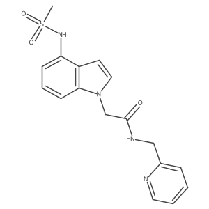 2-{4-[(methylsulfonyl)amino]-1H-indol-1-yl}-N-(pyridin-2-ylmethyl)acetamide Structure