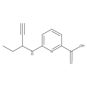 6-[(Pent-1-yn-3-yl)amino]pyridine-2-carboxylic acid结构式