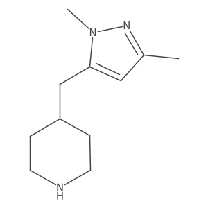 4-[(1,3-dimethyl-1H-pyrazol-5-yl)methyl]piperidine Structure