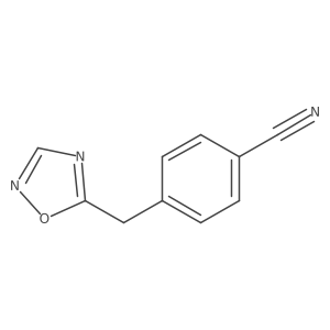 4-((1,2,4-Oxadiazol-5-yl)methyl)benzonitrile结构式