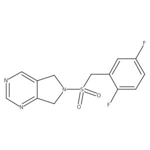 6-((2,5-difluorobenzyl)sulfonyl)-6,7-dihydro-5H-pyrrolo[3,4-d]pyrimidine结构式