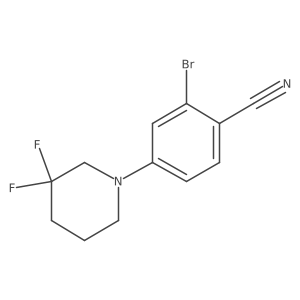 2-Bromo-4-(3,3-difluoropiperidin-1-yl)benzonitrile结构式