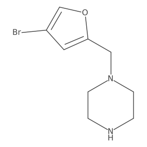 1-[(4-Bromofuran-2-yl)methyl]piperazine结构式