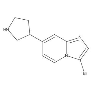 3-Bromo-7-(pyrrolidin-3-yl)imidazo[1,2-a]pyridine结构式