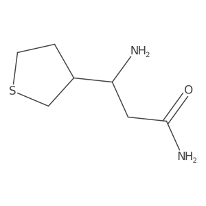 3-Amino-3-(thiolan-3-yl)propanamide Structure