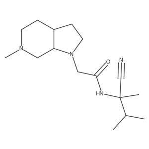 N-(1-cyano-1,2-dimethylpropyl)-2-{6-methyl-octahydro-1H-pyrrolo[2,3-c]pyridin-1-yl}acetamide结构式