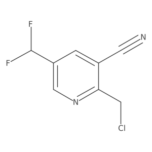 2-(Chloromethyl)-3-cyano-5-(difluoromethyl)pyridine结构式