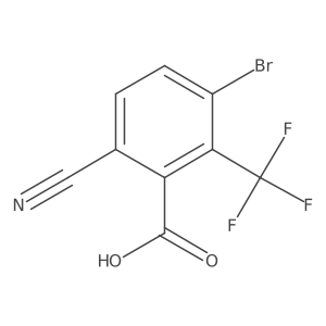 3-Bromo-6-cyano-2-(trifluoromethyl)benzoic acid Structure