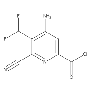 4-Amino-6-cyano-5-(difluoromethyl)picolinic acid Structure
