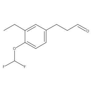 3-(4-(Difluoromethoxy)-3-ethylphenyl)propanal Structure