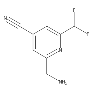 2-(Aminomethyl)-4-cyano-6-(difluoromethyl)pyridine Structure