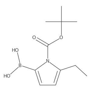 (1-(tert-Butoxycarbonyl)-5-ethyl-1H-pyrrol-2-yl)boronic acid结构式