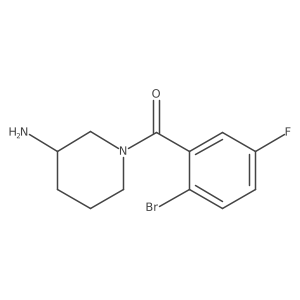 (3-Aminopiperidin-1-yl)(2-bromo-5-fluorophenyl)methanone结构式
