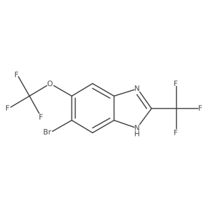 5-Bromo-6-(trifluoromethoxy)-2-(trifluoromethyl)-1H-benzimidazole结构式