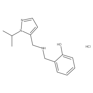 2-({[(1-isopropyl-1H-pyrazol-5-yl)methyl]amino}methyl)phenol结构式