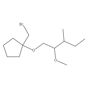 1-(Bromomethyl)-1-[(2-methoxy-3-methylpentyl)oxy]cyclopentane Structure