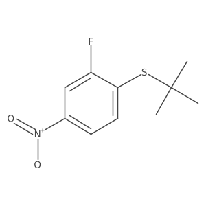 1-(Tert-butylsulfanyl)-2-fluoro-4-nitrobenzene结构式