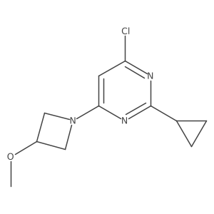 4-Chloro-2-cyclopropyl-6-(3-methoxyazetidin-1-yl)pyrimidine结构式