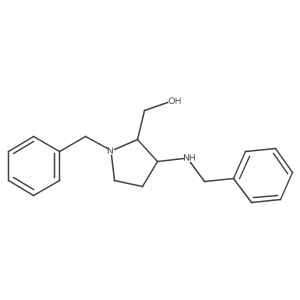 ((2S,3R)-1-Benzyl-3-(benzylamino)pyrrolidin-2-YL)methanol Structure