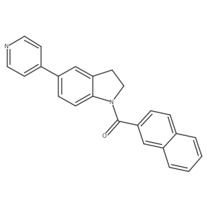 Naphthalen-2-yl(5-(pyridin-4-yl)indolin-1-yl)methanone结构式