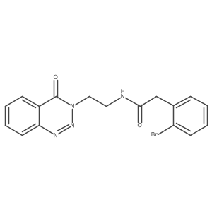 2-(2-bromophenyl)-N-(2-(4-oxobenzo[d][1,2,3]triazin-3(4H)-yl)ethyl)acetamide结构式