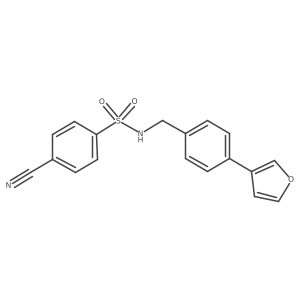 4-cyano-N-(4-(furan-3-yl)benzyl)benzenesulfonamide结构式
