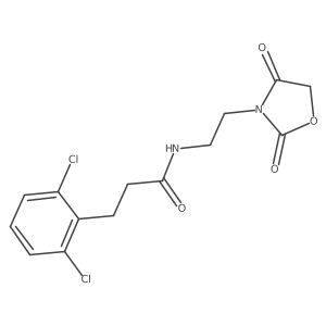 3-(2,6-dichlorophenyl)-N-(2-(2,4-dioxooxazolidin-3-yl)ethyl)propanamide Structure