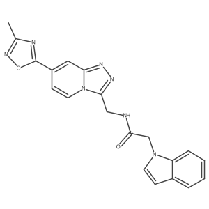 2-(1H-indol-1-yl)-N-((7-(3-methyl-1,2,4-oxadiazol-5-yl)-[1,2,4]triazolo[4,3-a]pyridin-3-yl)methyl)acetamide Structure