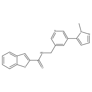 N-((5-(1-methyl-1H-pyrazol-5-yl)pyridin-3-yl)methyl)benzofuran-2-carboxamide Structure
