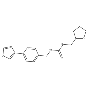 1-((6-(Furan-3-yl)pyridin-3-yl)methyl)-3-((tetrahydrofuran-2-yl)methyl)urea结构式