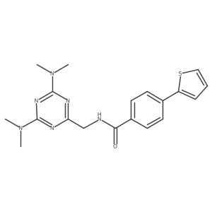 N-((4,6-bis(dimethylamino)-1,3,5-triazin-2-yl)methyl)-4-(thiophen-2-yl)benzamide结构式