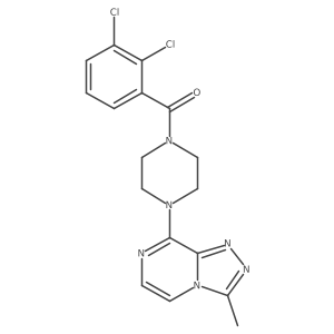 (2,3-Dichlorophenyl)(4-(3-methyl-[1,2,4]triazolo[4,3-a]pyrazin-8-yl)piperazin-1-yl)methanone结构式