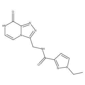 1-ethyl-N-((8-hydroxy-[1,2,4]triazolo[4,3-a]pyrazin-3-yl)methyl)-1H-pyrazole-3-carboxamide结构式