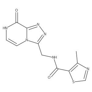N-((8-hydroxy-[1,2,4]triazolo[4,3-a]pyrazin-3-yl)methyl)-4-methylthiazole-5-carboxamide结构式