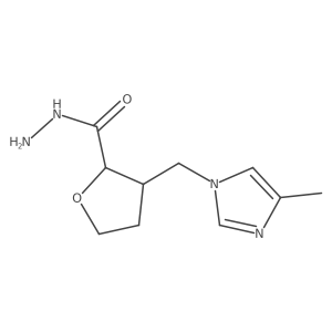 rac-(2R,3R)-3-[(4-methyl-1H-imidazol-1-yl)methyl]oxolane-2-carbohydrazide Structure