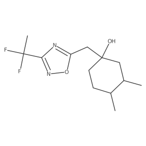 1-{[3-(1,1-Difluoroethyl)-1,2,4-oxadiazol-5-yl]methyl}-3,4-dimethylcyclohexan-1-ol Structure