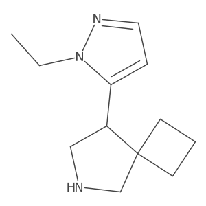 8-(1-Ethyl-1H-pyrazol-5-yl)-6-azaspiro[3.4]octane结构式