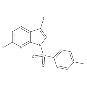 3-Bromo-6-fluoro-1-tosyl-1H-pyrrolo[2,3-b]pyridine结构式