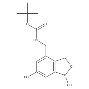 Tert-butyl ((1,6-dihydroxy-1,3-dihydrobenzo[c][1,2]oxaborol-4-yl)methyl)carbamate Structure