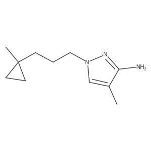 4-methyl-1-[3-(1-methylcyclopropyl)propyl]-1H-pyrazol-3-amine Structure