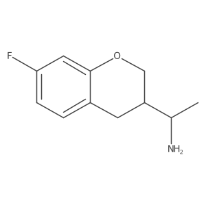 1-(7-fluoro-3,4-dihydro-2H-1-benzopyran-3-yl)ethan-1-amine结构式