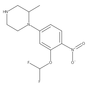 1-[3-(Difluoromethoxy)-4-nitrophenyl]-2-methylpiperazine Structure