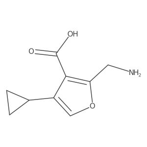 2-(Aminomethyl)-4-cyclopropylfuran-3-carboxylic acid Structure