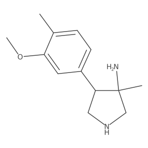 4-(3-Methoxy-4-methylphenyl)-3-methylpyrrolidin-3-amine Structure