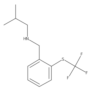 (2-Methylpropyl)({2-[(trifluoromethyl)sulfanyl]phenyl}methyl)amine Structure