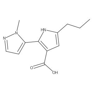 2-(1-methyl-1H-pyrazol-5-yl)-5-propyl-1H-pyrrole-3-carboxylic acid Structure
