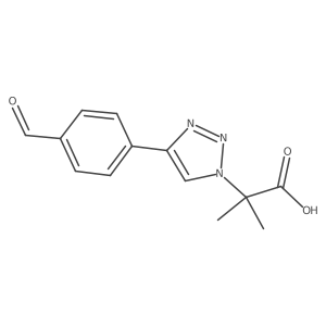 2-[4-(4-formylphenyl)-1H-1,2,3-triazol-1-yl]-2-methylpropanoic acid Structure