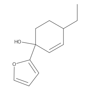 4-Ethyl-1-(furan-2-yl)cyclohex-2-en-1-ol结构式